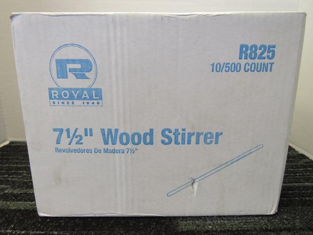 Royal Paper R825 7 1/2 Eco-Friendly Wood Coffee Stirrer - 500/Pack