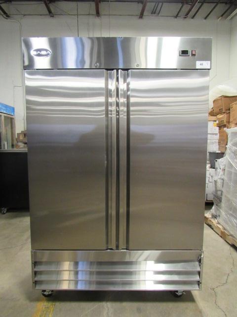 SABA S-47R - Two Door Commercial Reach-In Stainless Steel Cooler